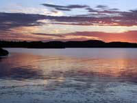 Ladoga lake sunset